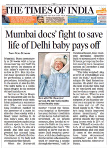 Mumbai docs’ fight to save life of Delhi baby pays off